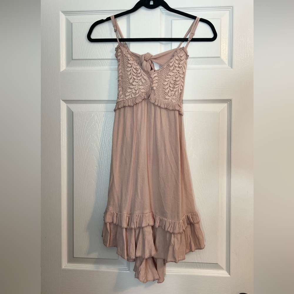 Dusty rose backless dress